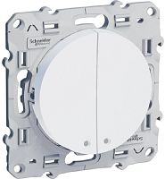 Выключатель с подсветкой без рамки Schneider Electric Odace 2-кл. белый картинка